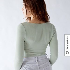 PacSun Basic Light Sage Green Long Sleeve